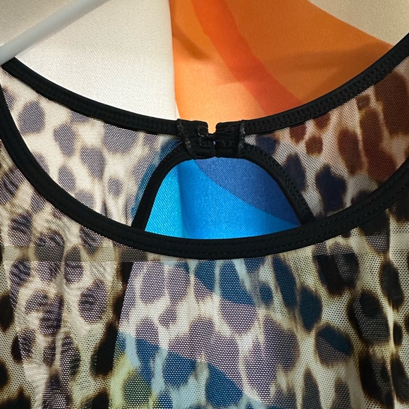 Torrid Animal Print swim dress built in bra 2X D/DD - Picture 6 of 11